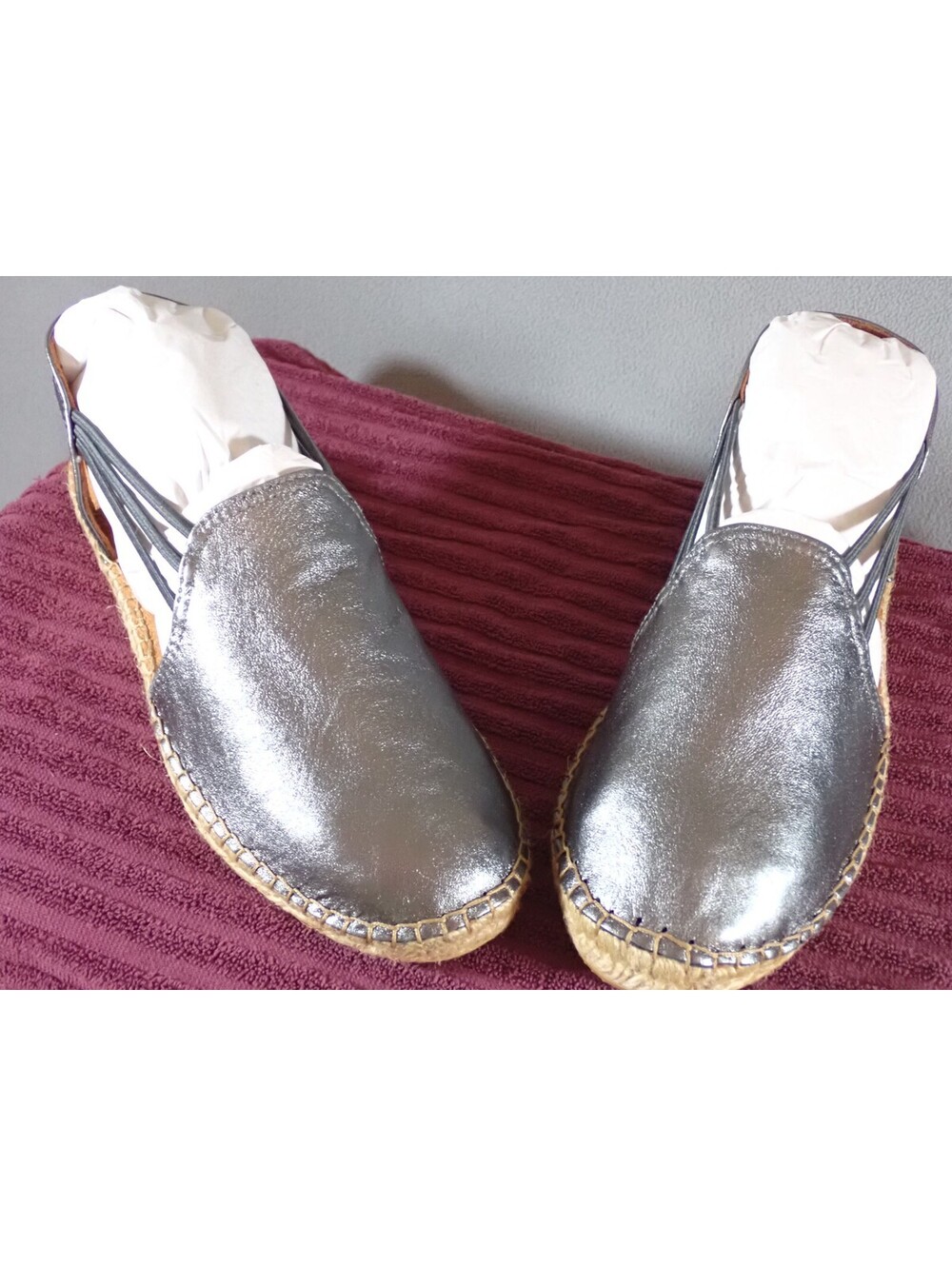 Toni Pons Orígens “Noelia” Espadrille Sandals – Silver Metallic Leather